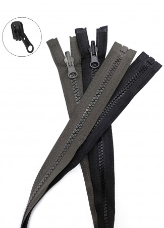 Молния трактор Т8 1 замок у/з бегунок перекидной LOGO 75см в Новосибирске